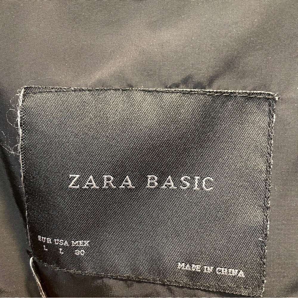Zara Black Puffer Jacket Large - Picture 9 of 11